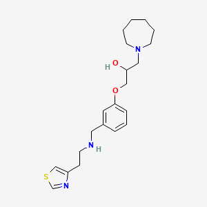 molecular formula C21H31N3O2S B6006517 1-(1-azepanyl)-3-[3-({[2-(1,3-thiazol-4-yl)ethyl]amino}methyl)phenoxy]-2-propanol 