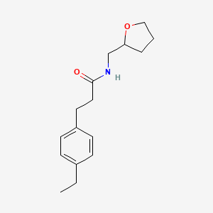 molecular formula C16H23NO2 B6006576 3-(4-ethylphenyl)-N-(tetrahydro-2-furanylmethyl)propanamide 
