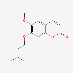 molecular formula C15H16O4 B600664 6-Methoxy-7-(3-methylbut-2-enoxy)chromen-2-one CAS No. 13544-37-1