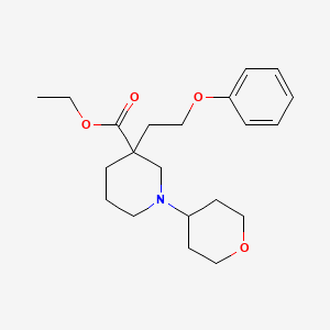 molecular formula C21H31NO4 B6006657 ethyl 3-(2-phenoxyethyl)-1-(tetrahydro-2H-pyran-4-yl)-3-piperidinecarboxylate 