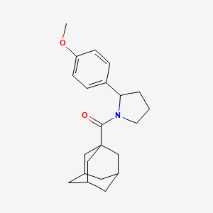 molecular formula C22H29NO2 B6006662 1-(1-adamantylcarbonyl)-2-(4-methoxyphenyl)pyrrolidine 