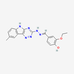 3-ethoxy-4-hydroxybenzaldehyde (8-methyl-5H-[1,2,4]triazino[5,6-b]indol-3-yl)hydrazone