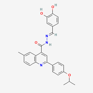 molecular formula C27H25N3O4 B6006697 N'-(3,4-dihydroxybenzylidene)-2-(4-isopropoxyphenyl)-6-methyl-4-quinolinecarbohydrazide 