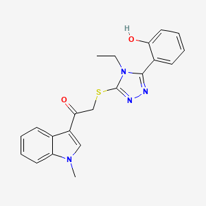 2-{[4-ethyl-5-(2-hydroxyphenyl)-4H-1,2,4-triazol-3-yl]thio}-1-(1-methyl-1H-indol-3-yl)ethanone