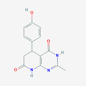 molecular formula C14H13N3O3 B6006748 5-(4-hydroxyphenyl)-2-methyl-5,8-dihydropyrido[2,3-d]pyrimidine-4,7(3H,6H)-dione 