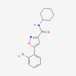 molecular formula C16H18N2O3 B6006759 N-cyclohexyl-5-(2-hydroxyphenyl)-3-isoxazolecarboxamide 