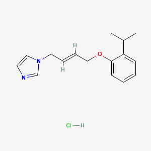 molecular formula C16H21ClN2O B6006824 1-[4-(2-isopropylphenoxy)but-2-en-1-yl]-1H-imidazole hydrochloride 