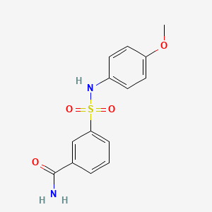 3-{[(4-methoxyphenyl)amino]sulfonyl}benzamide