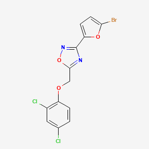 3-(5-bromo-2-furyl)-5-[(2,4-dichlorophenoxy)methyl]-1,2,4-oxadiazole