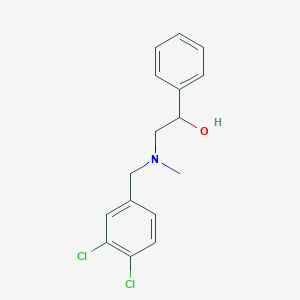 molecular formula C16H17Cl2NO B6006883 2-[(3,4-dichlorobenzyl)(methyl)amino]-1-phenylethanol 