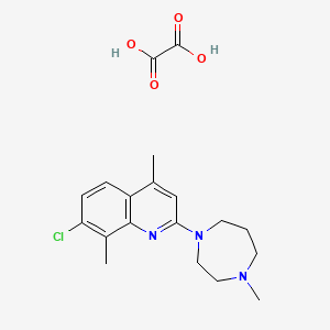 molecular formula C19H24ClN3O4 B6006884 7-chloro-4,8-dimethyl-2-(4-methyl-1,4-diazepan-1-yl)quinoline oxalate 