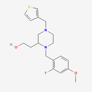 2-[1-(2-fluoro-4-methoxybenzyl)-4-(3-thienylmethyl)-2-piperazinyl]ethanol