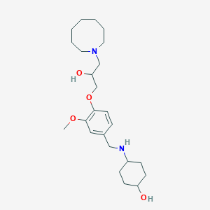 molecular formula C24H40N2O4 B6006899 trans-4-({4-[3-(1-azocanyl)-2-hydroxypropoxy]-3-methoxybenzyl}amino)cyclohexanol 