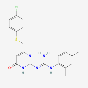 N''-(6-{[(4-chlorophenyl)thio]methyl}-4-oxo-1,4-dihydro-2-pyrimidinyl)-N-(2,4-dimethylphenyl)guanidine