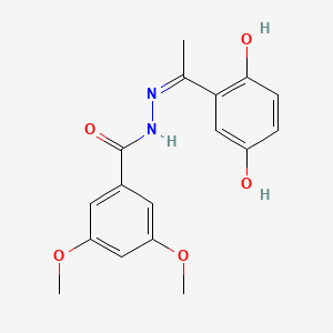 molecular formula C17H18N2O5 B6006937 N'-[1-(2,5-dihydroxyphenyl)ethylidene]-3,5-dimethoxybenzohydrazide 