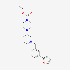 ethyl 4-{1-[3-(2-furyl)benzyl]-3-piperidinyl}-1-piperazinecarboxylate