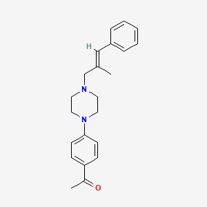 molecular formula C22H26N2O B6006962 1-{4-[4-(2-methyl-3-phenyl-2-propen-1-yl)-1-piperazinyl]phenyl}ethanone 