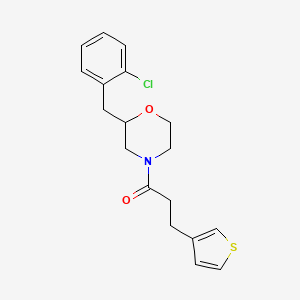 molecular formula C18H20ClNO2S B6006964 2-(2-chlorobenzyl)-4-[3-(3-thienyl)propanoyl]morpholine 