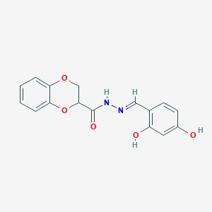 molecular formula C16H14N2O5 B6006980 N'-(2,4-dihydroxybenzylidene)-2,3-dihydro-1,4-benzodioxine-2-carbohydrazide 