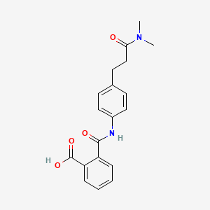 molecular formula C19H20N2O4 B6007001 2-[({4-[3-(dimethylamino)-3-oxopropyl]phenyl}amino)carbonyl]benzoic acid 