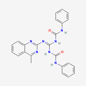 molecular formula C24H21N7O2 B6007007 N,N''-{[(4-methyl-2-quinazolinyl)amino]methylylidene}bis(N'-phenylurea) 