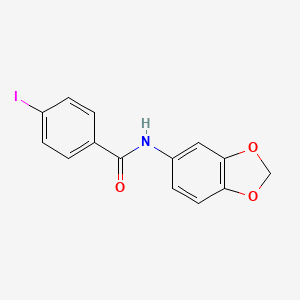 molecular formula C14H10INO3 B6007013 N-1,3-benzodioxol-5-yl-4-iodobenzamide 