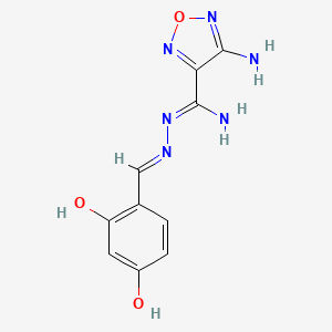molecular formula C10H10N6O3 B6007018 4-amino-N'-(2,4-dihydroxybenzylidene)-1,2,5-oxadiazole-3-carbohydrazonamide 