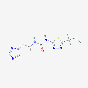 molecular formula C13H21N7OS B6007023 N-[5-(1,1-dimethylpropyl)-1,3,4-thiadiazol-2-yl]-N'-[1-methyl-2-(1H-1,2,4-triazol-1-yl)ethyl]urea 