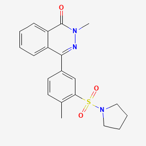 molecular formula C20H21N3O3S B6007041 2-methyl-4-[4-methyl-3-(1-pyrrolidinylsulfonyl)phenyl]-1(2H)-phthalazinone 