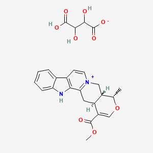 molecular formula C21H21N2O3·C4H5O6 B600705 3,4,5,6,16,17-十六氢-16-(甲氧基羰基)-19α-甲基氧代约辛巴尼姆，与 (R-(R*,R*))-酒石酸盐（1:1） CAS No. 58782-36-8