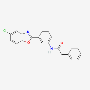 molecular formula C21H15ClN2O2 B6007078 N-[3-(5-chloro-1,3-benzoxazol-2-yl)phenyl]-2-phenylacetamide 