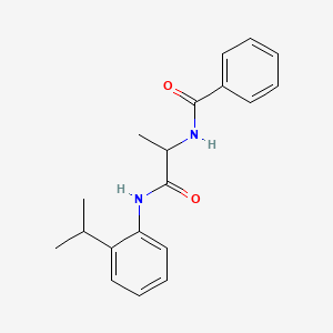 molecular formula C19H22N2O2 B6007085 N-{2-[(2-isopropylphenyl)amino]-1-methyl-2-oxoethyl}benzamide 