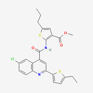 methyl 2-({[6-chloro-2-(5-ethyl-2-thienyl)-4-quinolinyl]carbonyl}amino)-5-propyl-3-thiophenecarboxylate