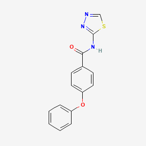 molecular formula C15H11N3O2S B6007111 4-phenoxy-N-1,3,4-thiadiazol-2-ylbenzamide 