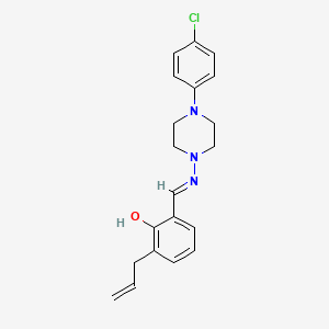 molecular formula C20H22ClN3O B6007119 2-allyl-6-({[4-(4-chlorophenyl)-1-piperazinyl]imino}methyl)phenol 