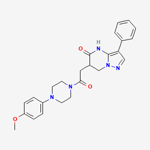 6-{2-[4-(4-methoxyphenyl)-1-piperazinyl]-2-oxoethyl}-3-phenyl-6,7-dihydropyrazolo[1,5-a]pyrimidin-5(4H)-one