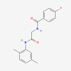 molecular formula C17H17FN2O2 B6007131 N-{2-[(2,5-dimethylphenyl)amino]-2-oxoethyl}-4-fluorobenzamide 