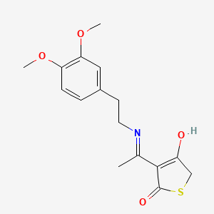 3-(1-{[2-(3,4-dimethoxyphenyl)ethyl]amino}ethylidene)-2,4(3H,5H)-thiophenedione