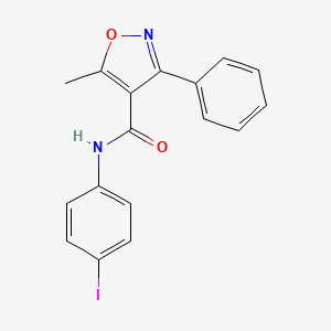 molecular formula C17H13IN2O2 B6007175 N-(4-iodophenyl)-5-methyl-3-phenyl-4-isoxazolecarboxamide 