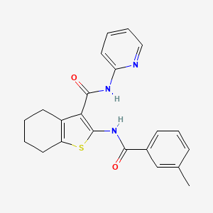 molecular formula C22H21N3O2S B6007188 2-[(3-methylbenzoyl)amino]-N-2-pyridinyl-4,5,6,7-tetrahydro-1-benzothiophene-3-carboxamide 