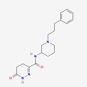 molecular formula C19H26N4O2 B6007202 6-oxo-N-[1-(3-phenylpropyl)-3-piperidinyl]-1,4,5,6-tetrahydro-3-pyridazinecarboxamide 