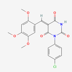 1-(4-chlorophenyl)-5-(2,4,5-trimethoxybenzylidene)-2,4,6(1H,3H,5H)-pyrimidinetrione