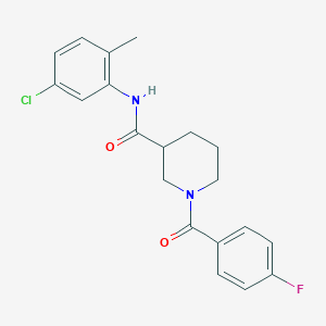 molecular formula C20H20ClFN2O2 B6007224 N-(5-chloro-2-methylphenyl)-1-(4-fluorobenzoyl)-3-piperidinecarboxamide 