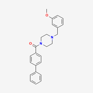 molecular formula C25H26N2O2 B6007230 1-(4-biphenylylcarbonyl)-4-(3-methoxybenzyl)piperazine 
