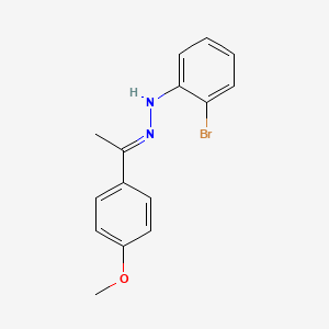 molecular formula C15H15BrN2O B6007241 1-(4-methoxyphenyl)ethanone (2-bromophenyl)hydrazone 