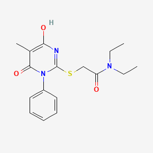 molecular formula C17H21N3O3S B6007271 N,N-diethyl-2-[(4-hydroxy-5-methyl-6-oxo-1-phenyl-1,6-dihydro-2-pyrimidinyl)thio]acetamide 