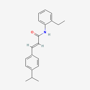 molecular formula C20H23NO B6007274 N-(2-ethylphenyl)-3-(4-isopropylphenyl)acrylamide 