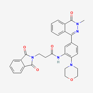 molecular formula C30H27N5O5 B6007323 3-(1,3-dioxo-1,3-dihydro-2H-isoindol-2-yl)-N-[5-(3-methyl-4-oxo-3,4-dihydrophthalazin-1-yl)-2-morpholin-4-ylphenyl]propanamide 