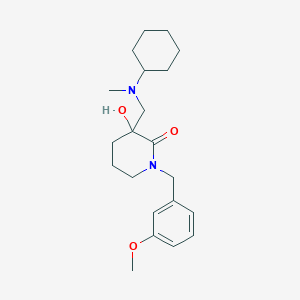 molecular formula C21H32N2O3 B6007331 3-{[cyclohexyl(methyl)amino]methyl}-3-hydroxy-1-(3-methoxybenzyl)-2-piperidinone 