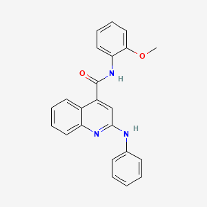 molecular formula C23H19N3O2 B6007333 2-anilino-N-(2-methoxyphenyl)-4-quinolinecarboxamide 